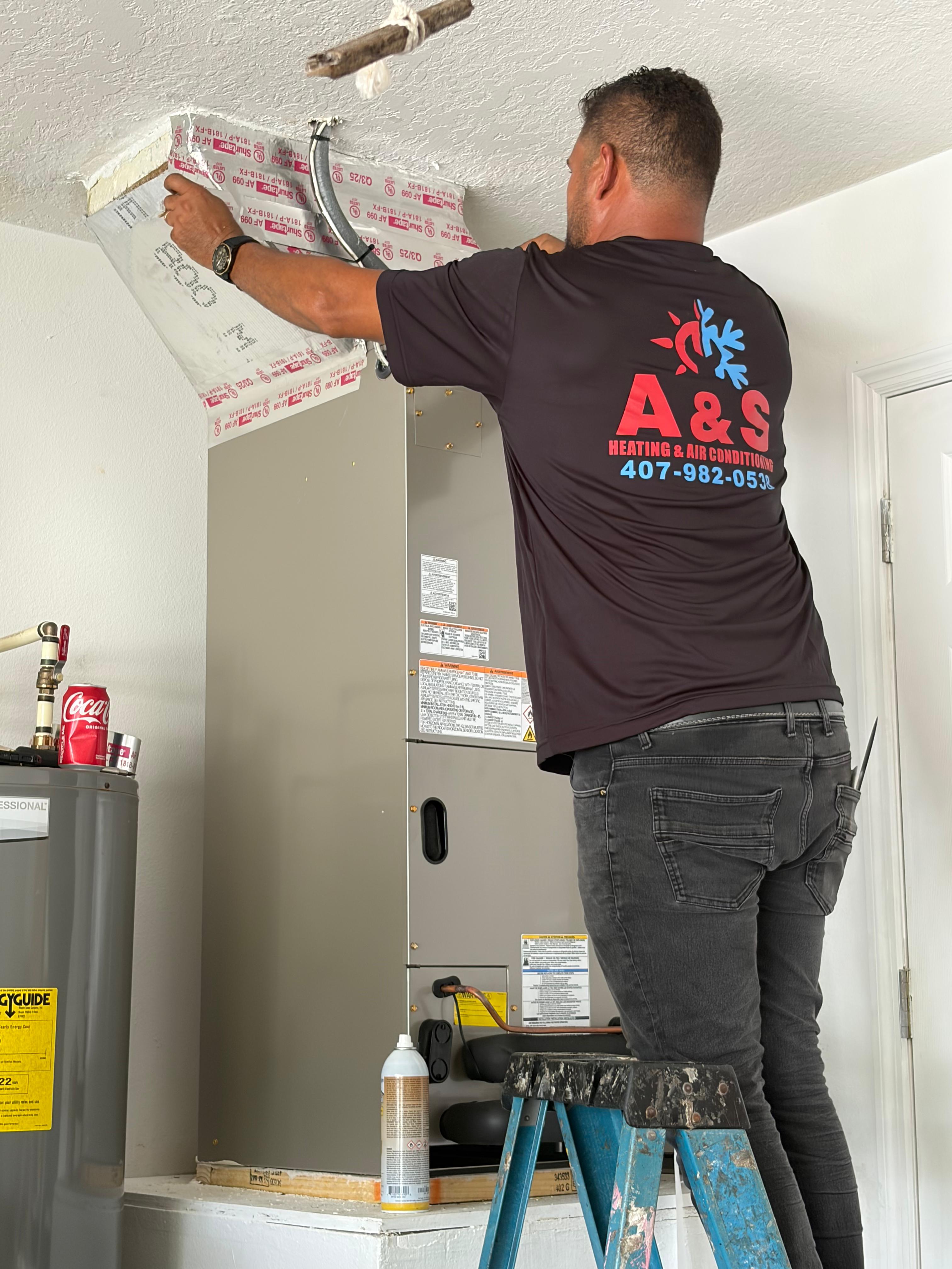 A&S air conditioning service project